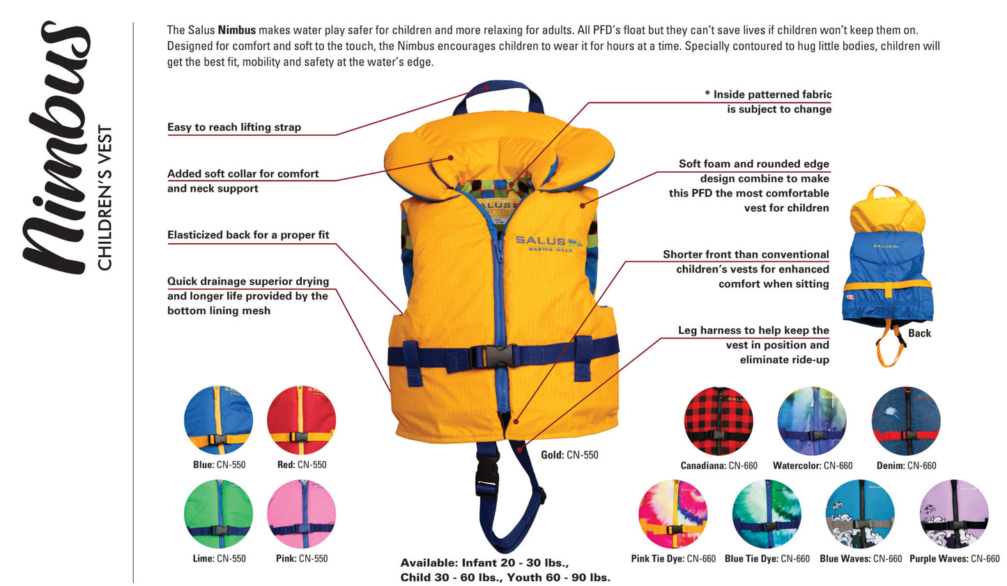 Nimbus Kids Life Vest 60-90 lbs.