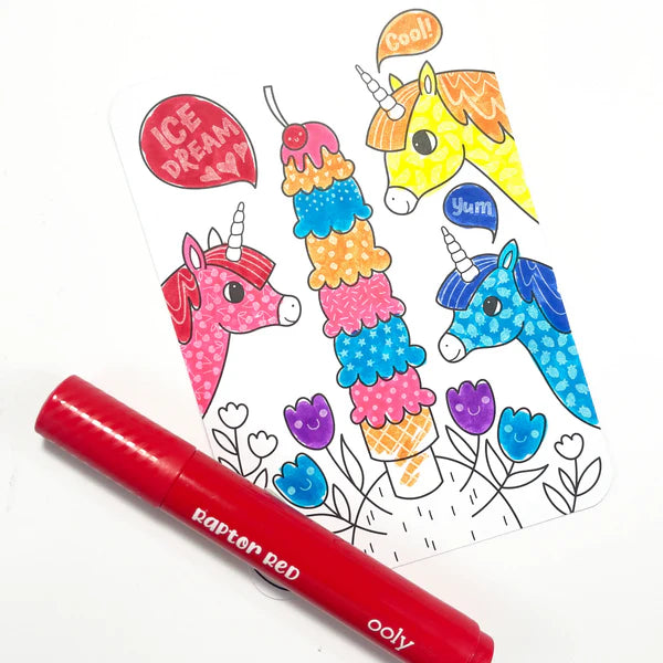 Undercover Art Hidden Pattern Colouring Cards- Unicorn Friends
