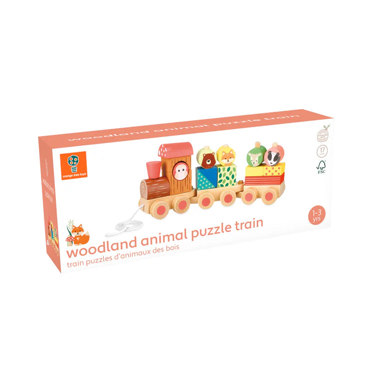 Woodland Animal Wooden Puzzle Train