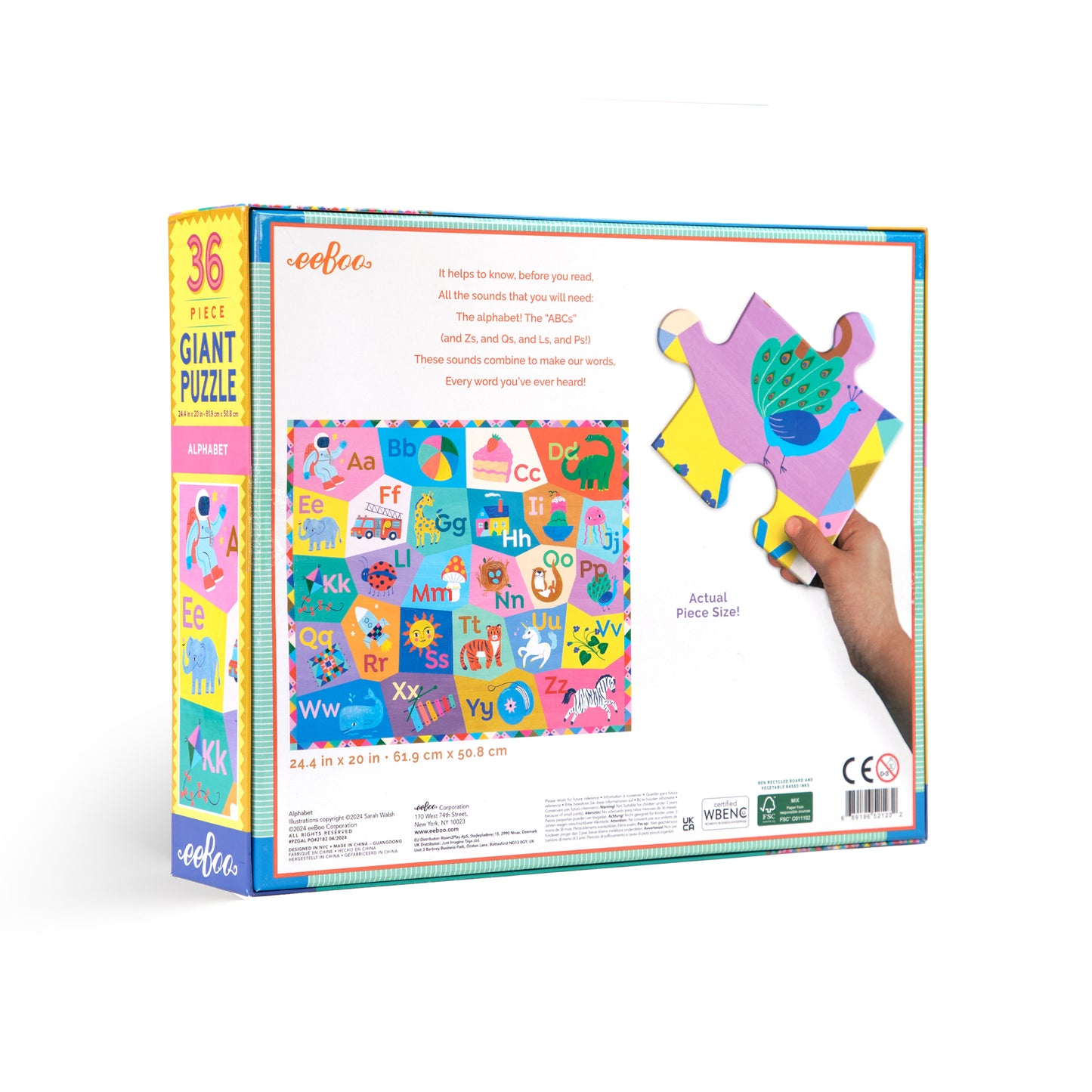 36pc. Learn the Alphabet Giant Puzzle