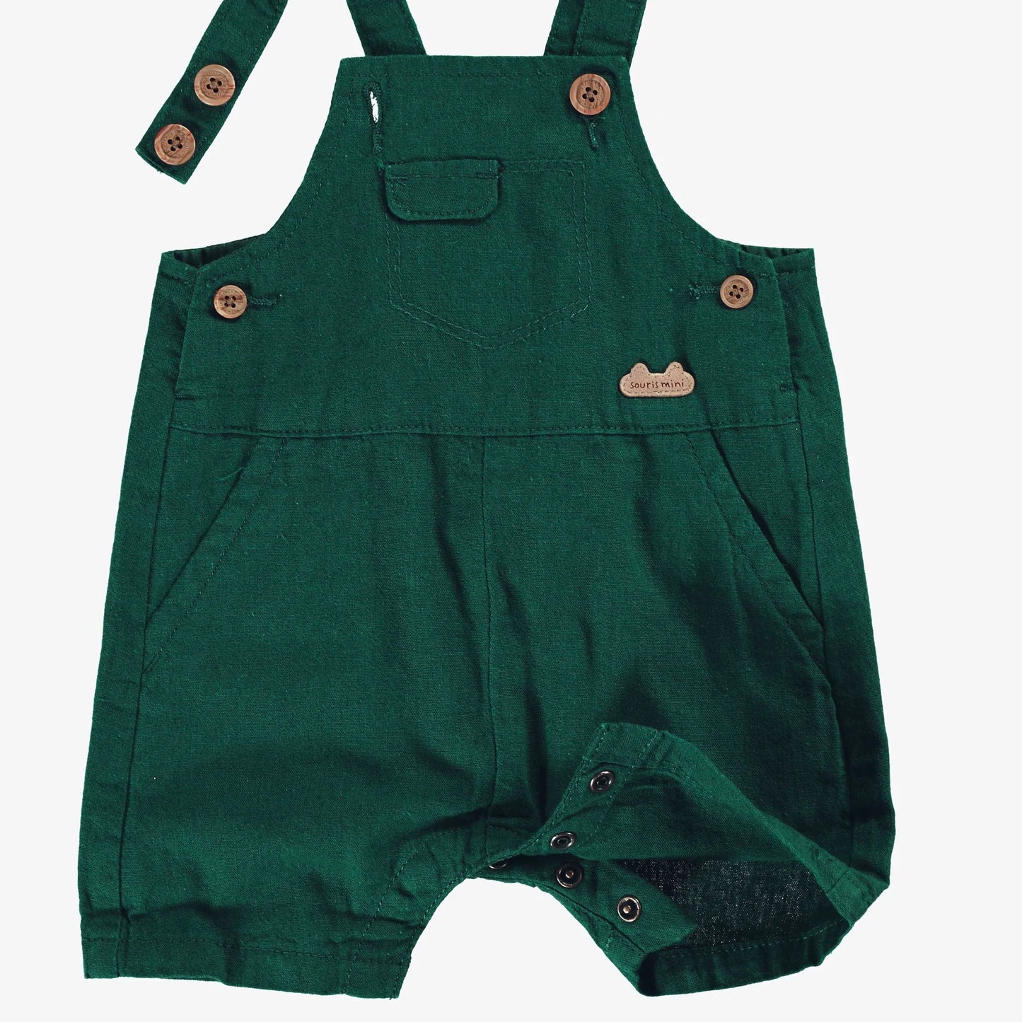 Forest Green Shortie Overalls