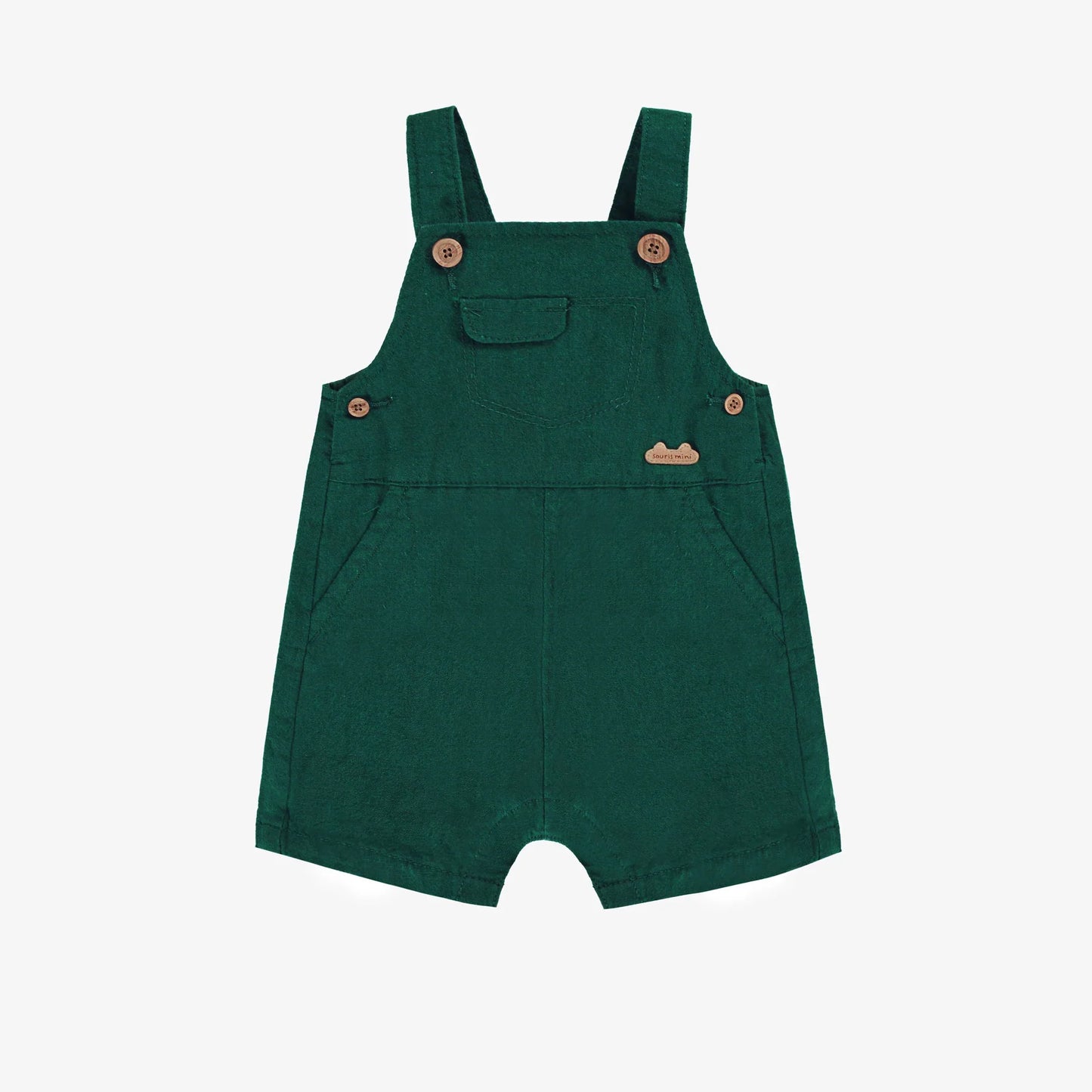 Forest Green Shortie Overalls