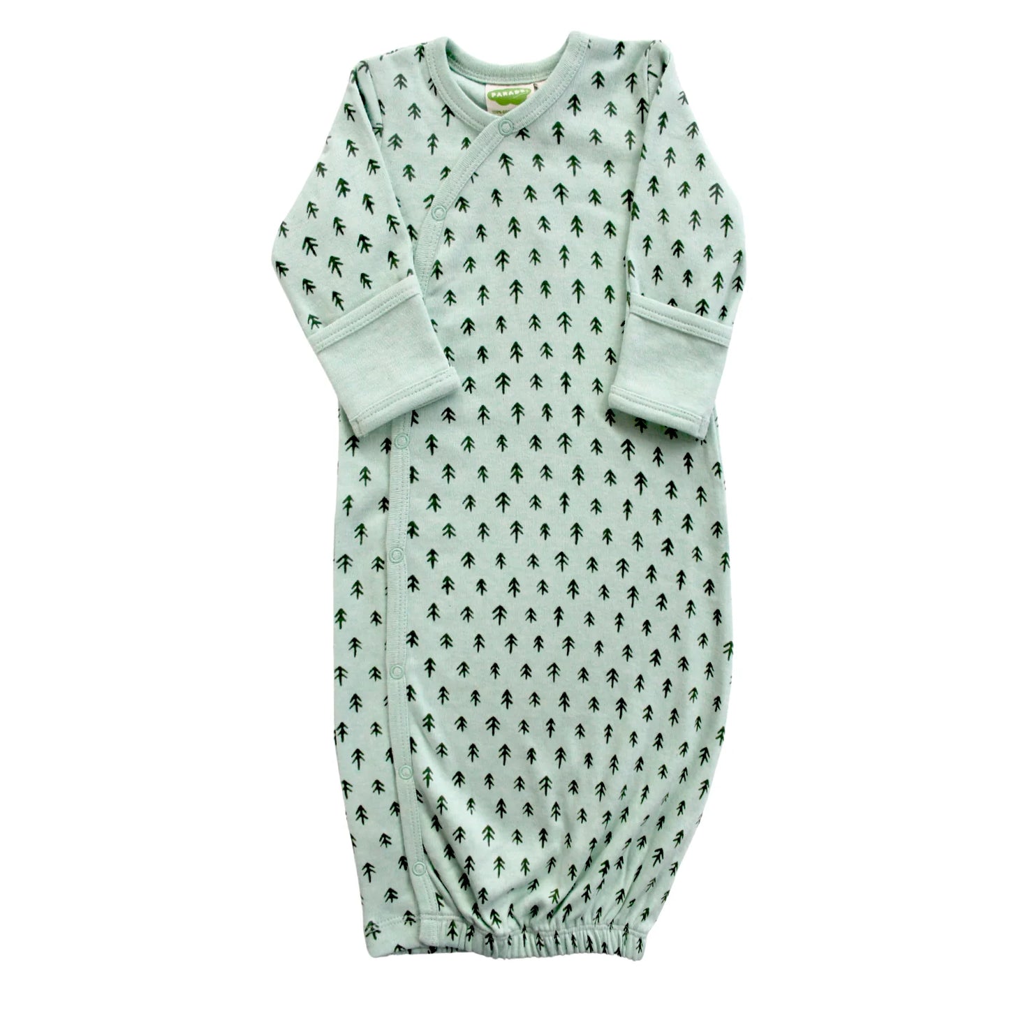 Organic Essentials Wrap Gown- Emerald Trees
