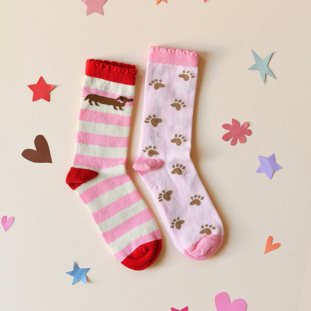 Sausage Dog Socks 2pk.