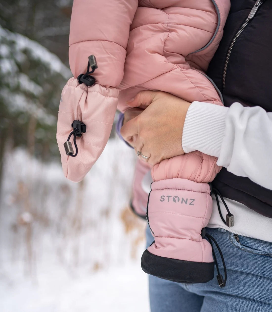 Baby Snow Mitts- Haze Pink