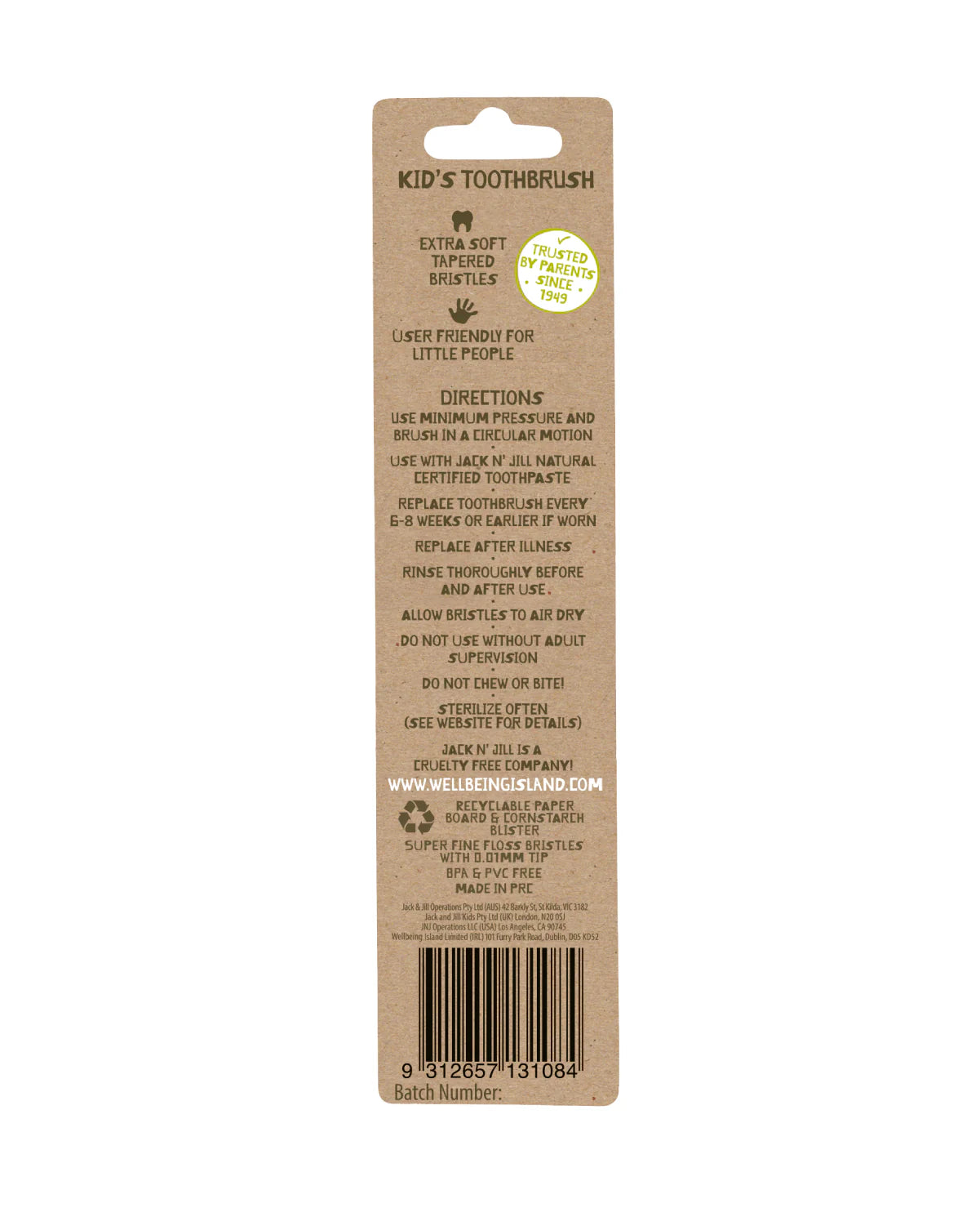Kids Biodegradable Toothbrush- Dino