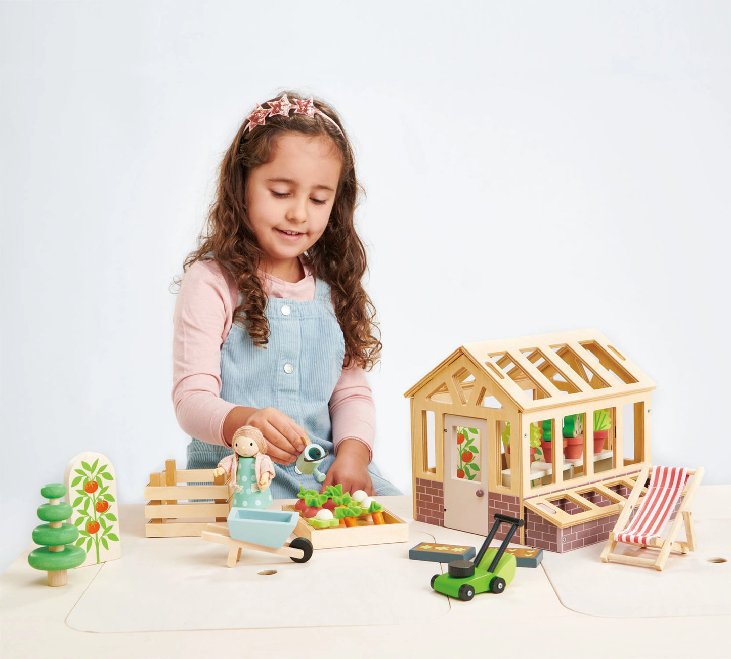 Wooden Greenhouse & Garden Set