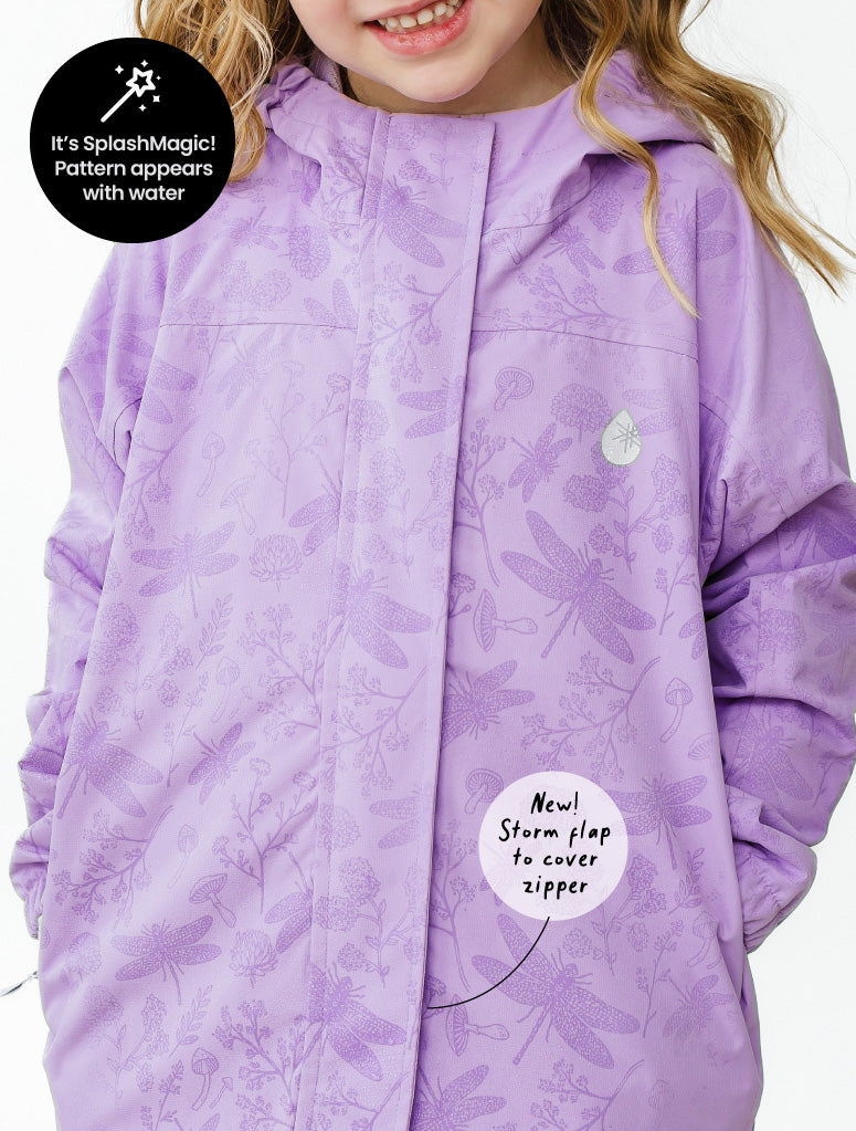 SplashMagic Rainshell Jacket- Periwinkle/Dragonfly