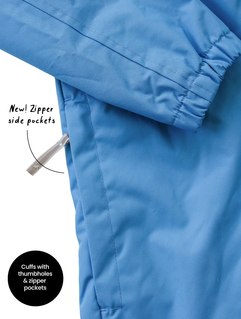 SplashMagic Rainshell Jacket- Tide Blue/Smiley