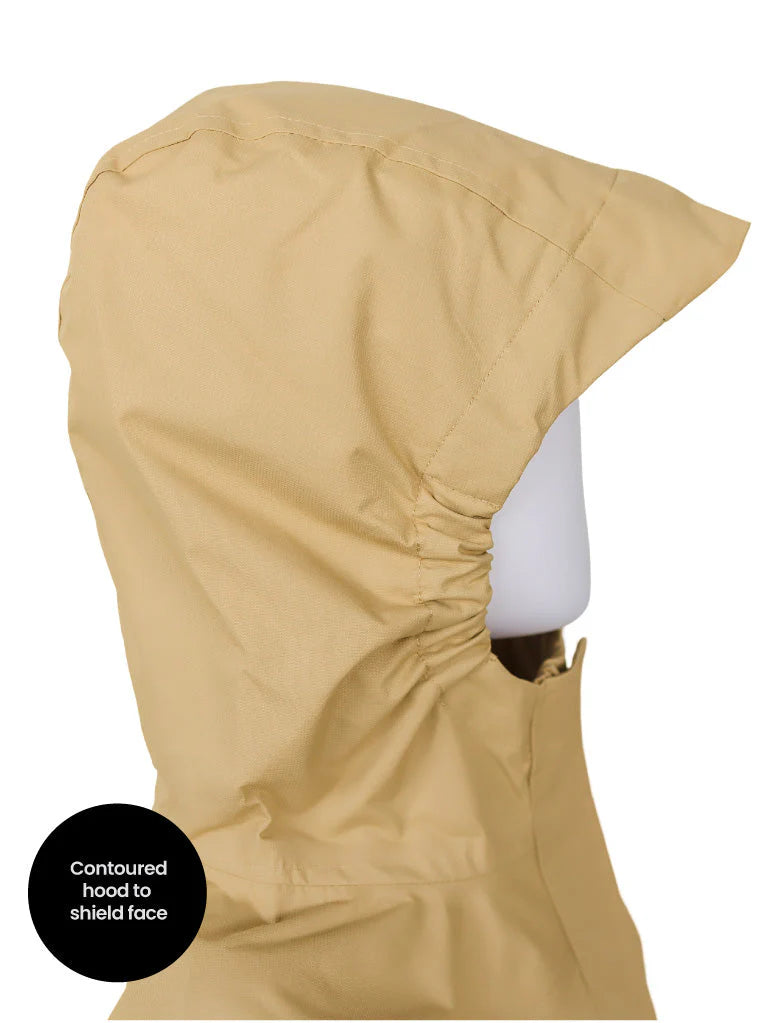 SplashMagic Fleece-Lined Waterproof Jacket- Sand/Dino Bones