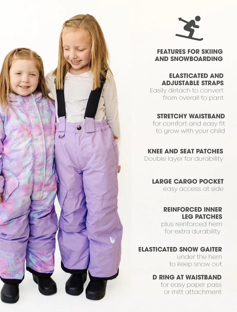 Snowrider Convertible Ski Pants- Periwinkle