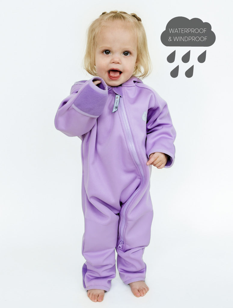 All-Weather Fleece Onesie- Periwinkle