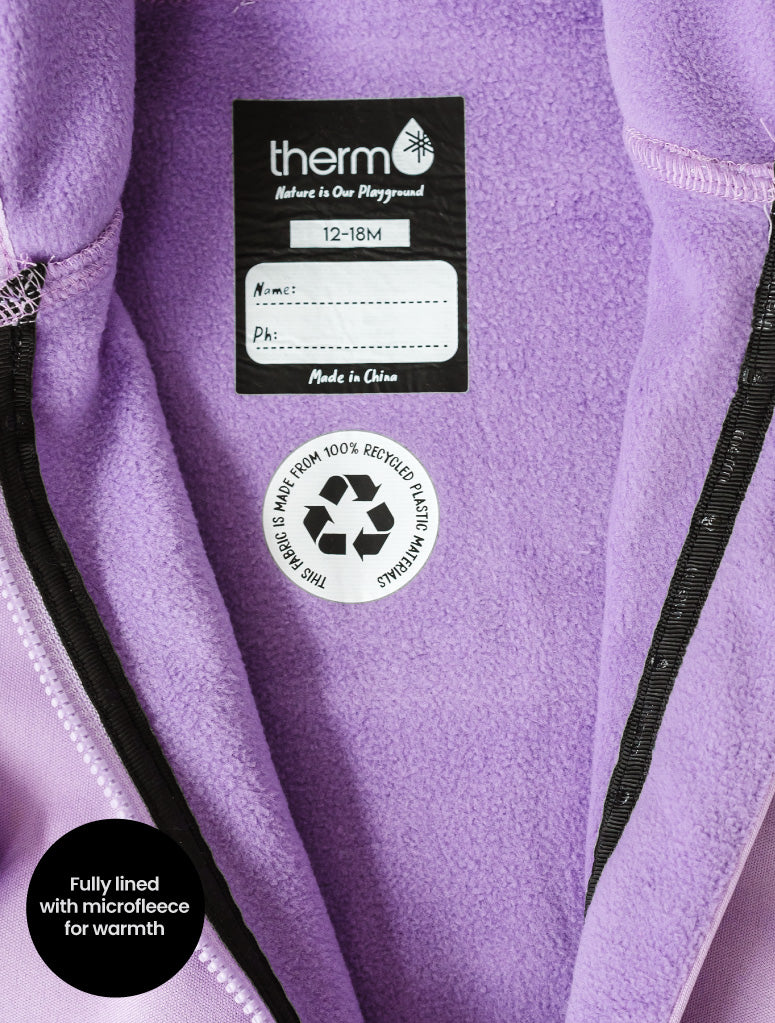 All-Weather Fleece Onesie- Periwinkle