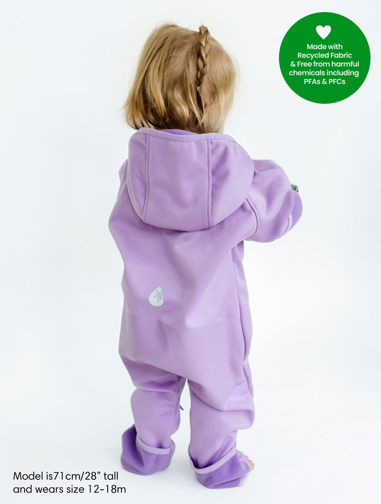 All-Weather Fleece Onesie- Periwinkle