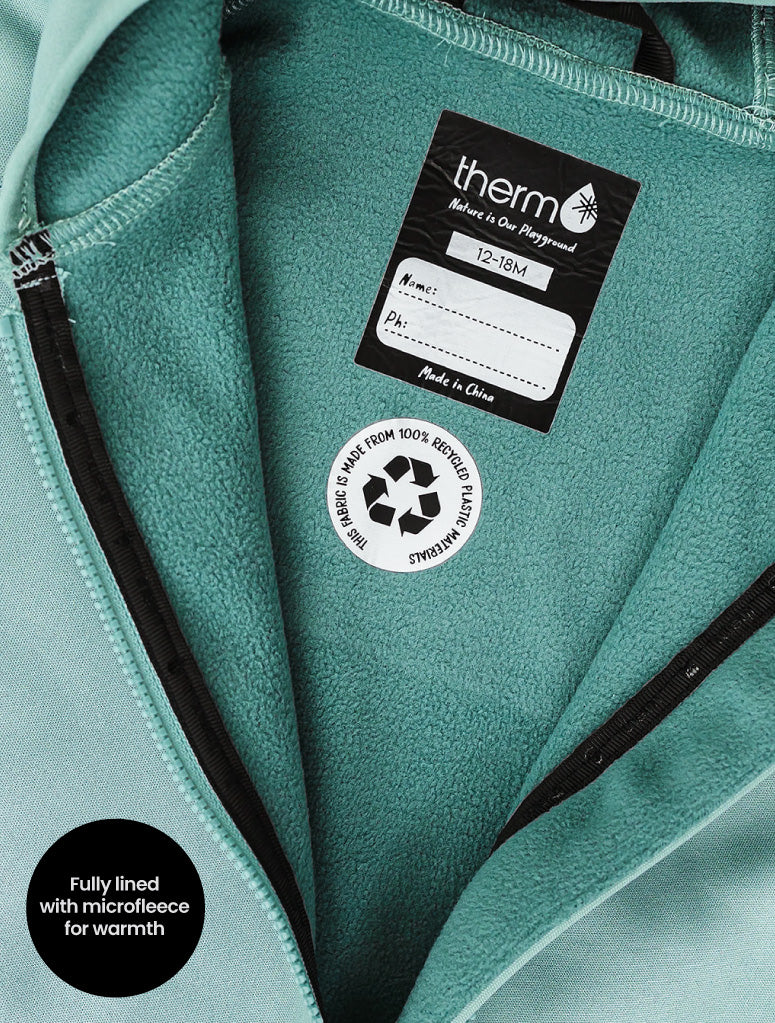 All-Weather Fleece Onesie- Seafoam