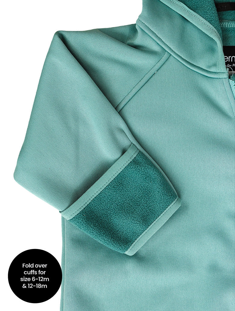 All-Weather Fleece Onesie- Seafoam