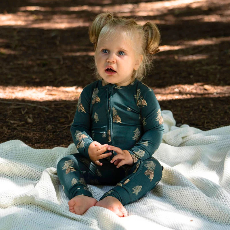Bamboo Footless Zipper Sleeper- Owls