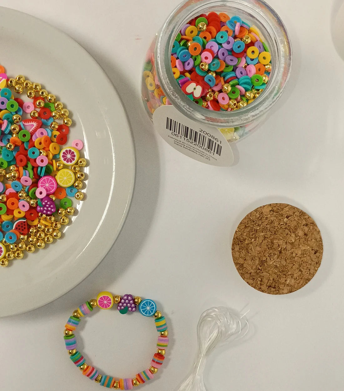 DIY Multicoloured Bead Jar