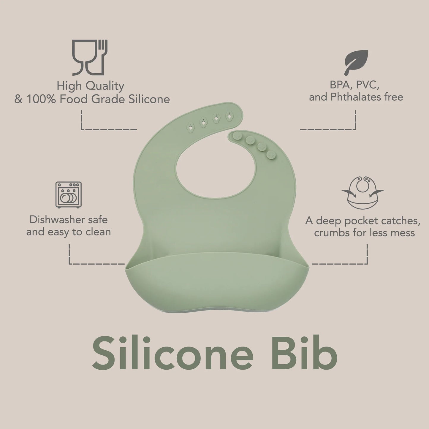 Silicone Bib- Lily Blue