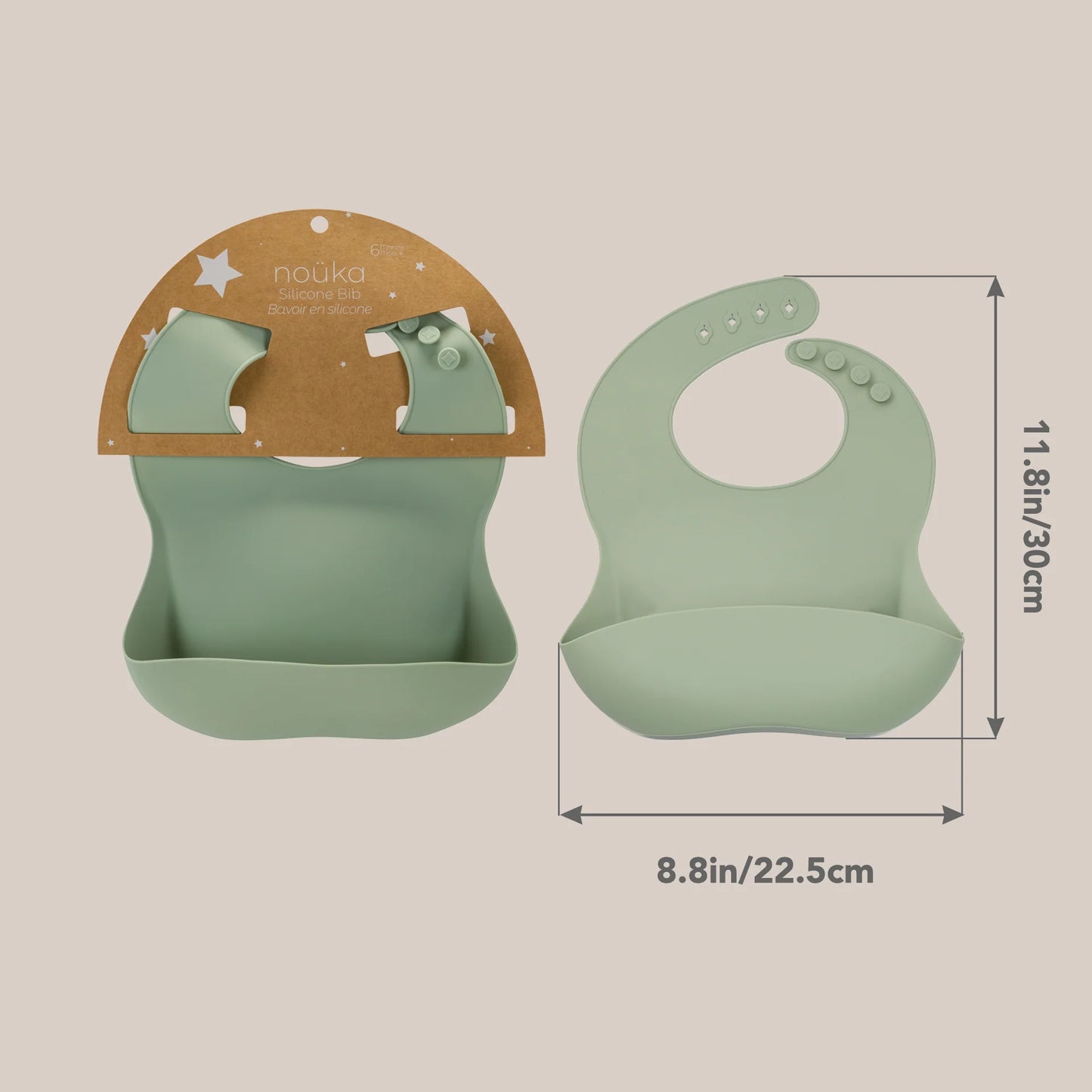 Silicone Bib- Leaf