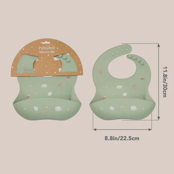 Silicone Bib- Sloth Jungle