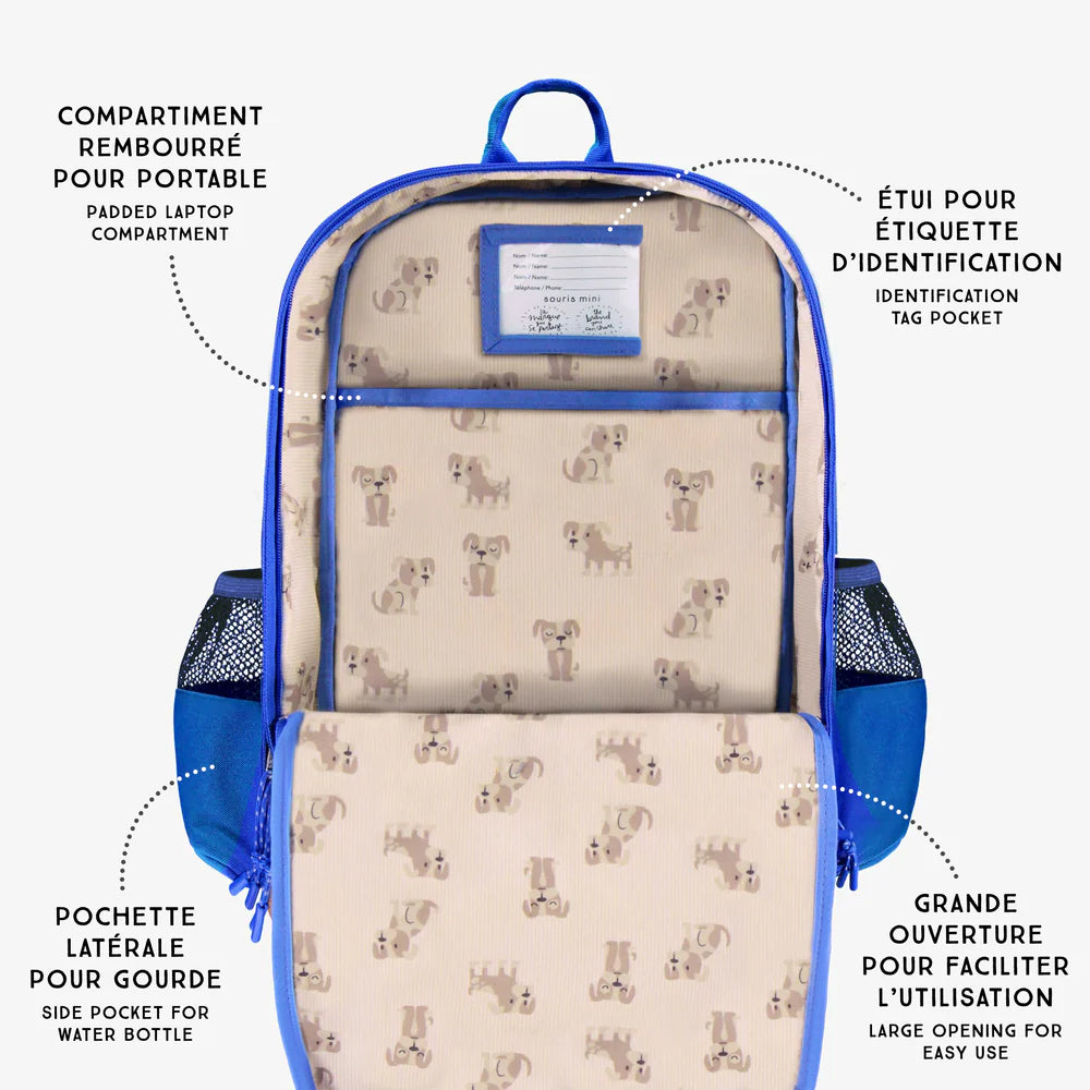 Blue Bulldog Backpack