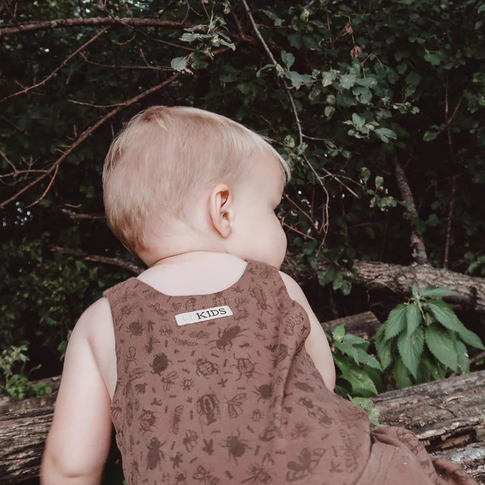 Organic Cotton Sleeveless Romper- Don't Bug Me