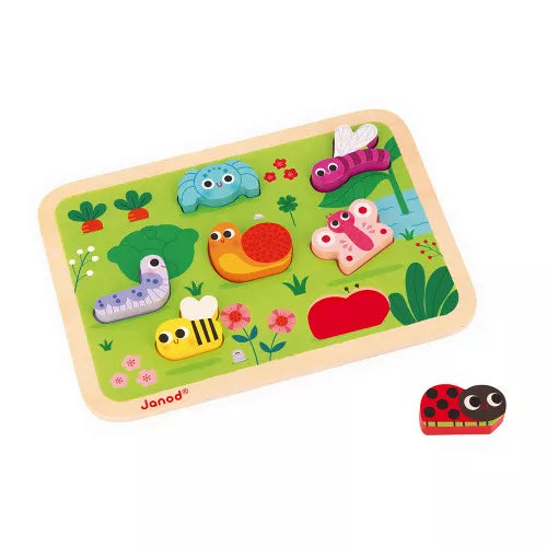 Wooden Chunky Puzzle- Garden