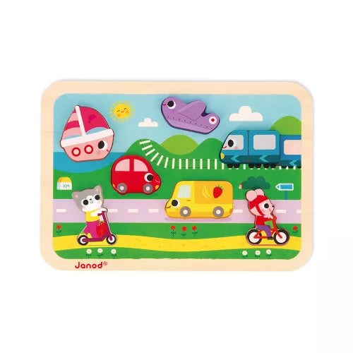 Wooden Chunky Puzzle- Vehicles