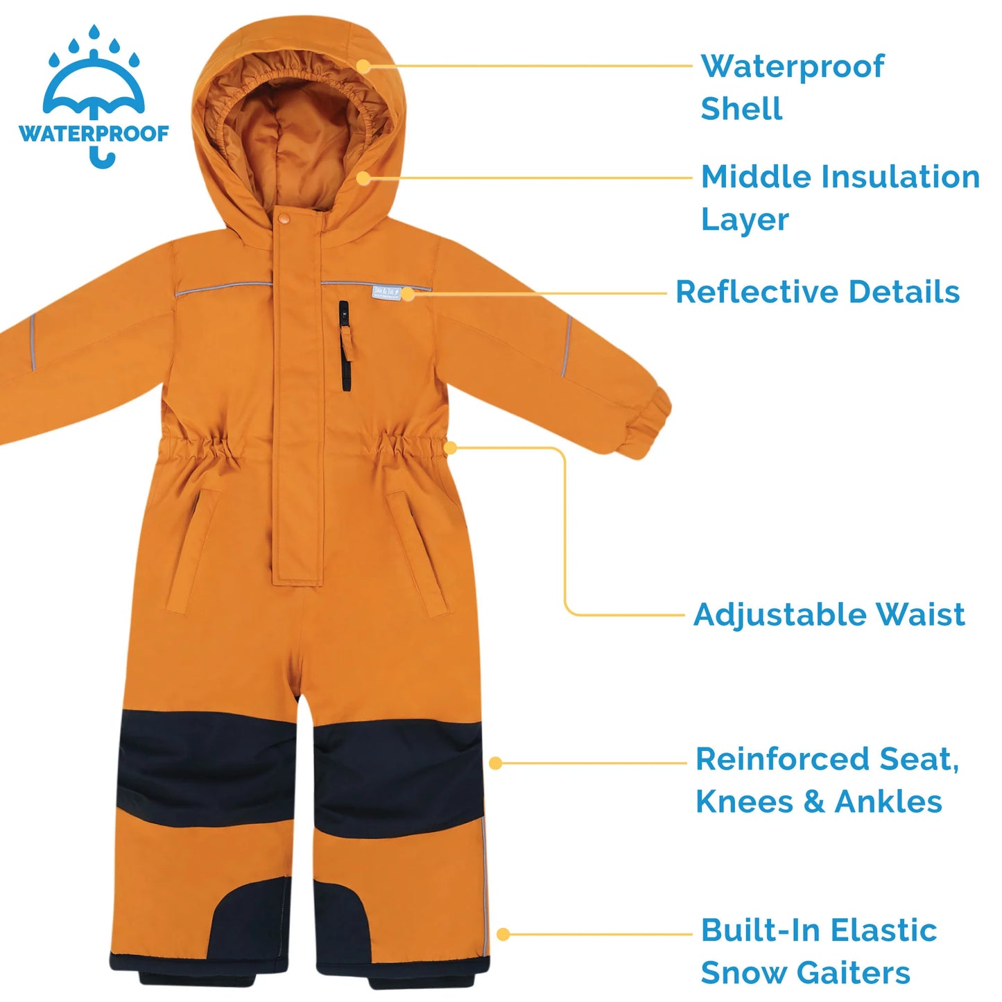 Toasty-Dry 1pc. Snowsuit- Cinnamon