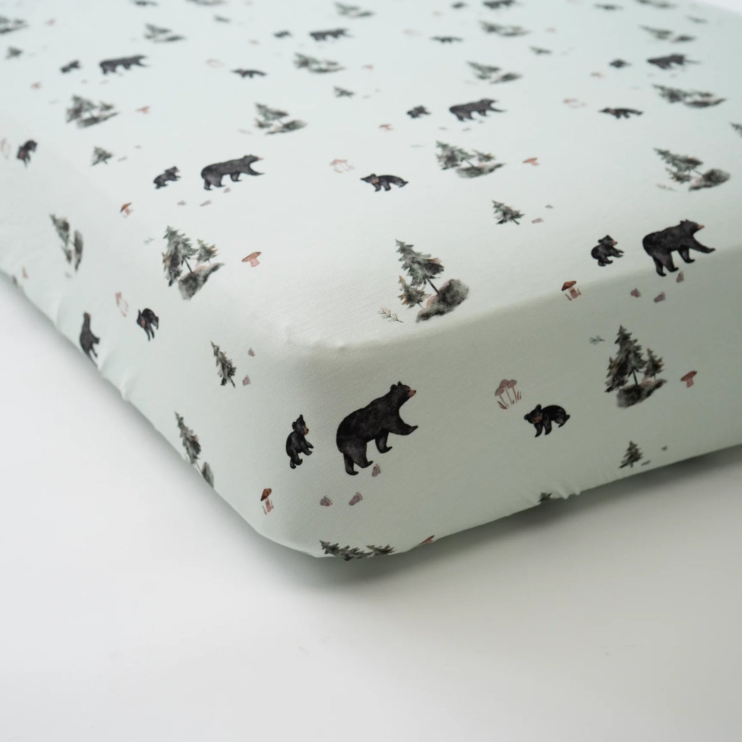 Bamboo Crib Sheet- Black Bears