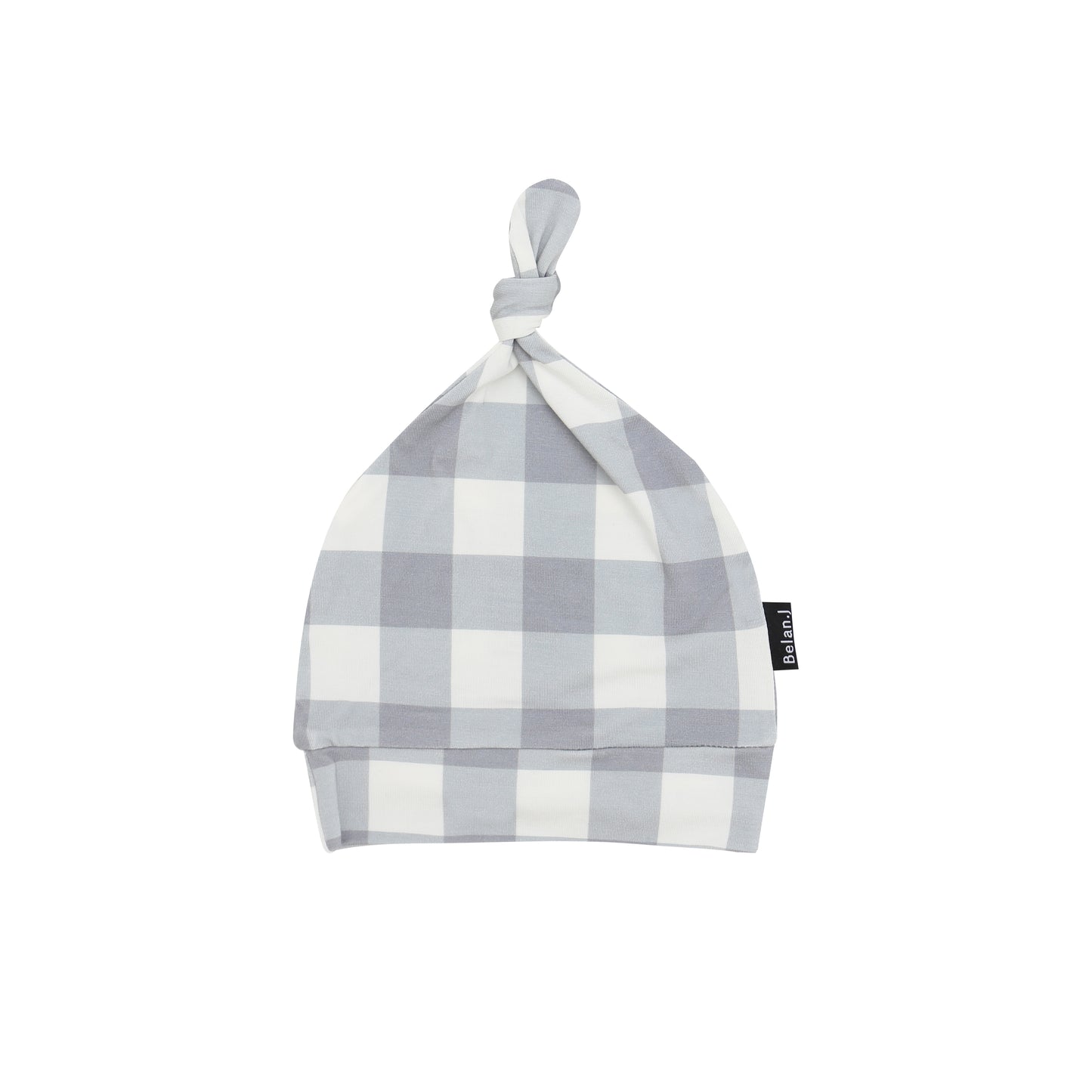 Bamboo Knotted Hat- Denim Plaid