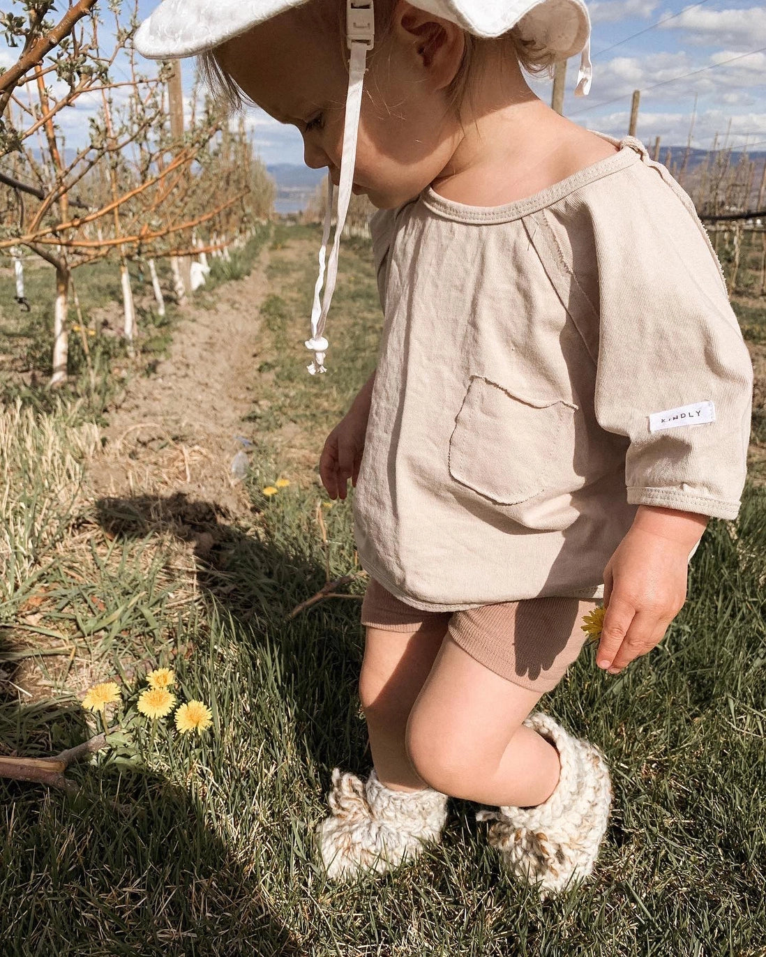Handmade Wool Booties- Driftwood