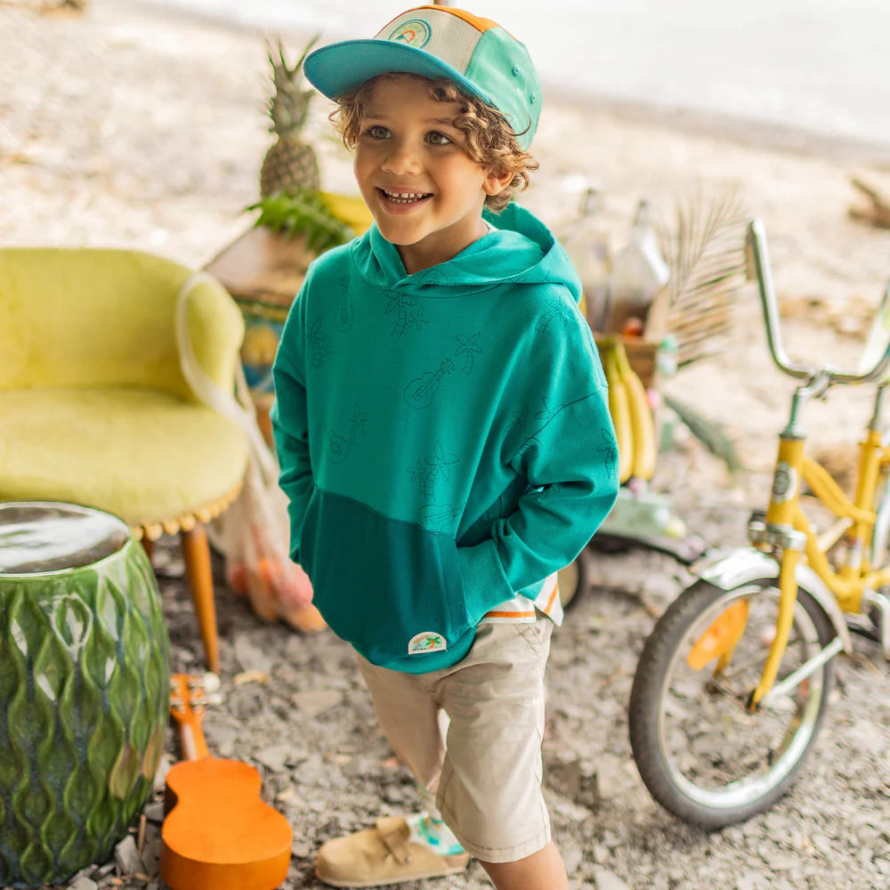 Teal Palm Tree Hoodie