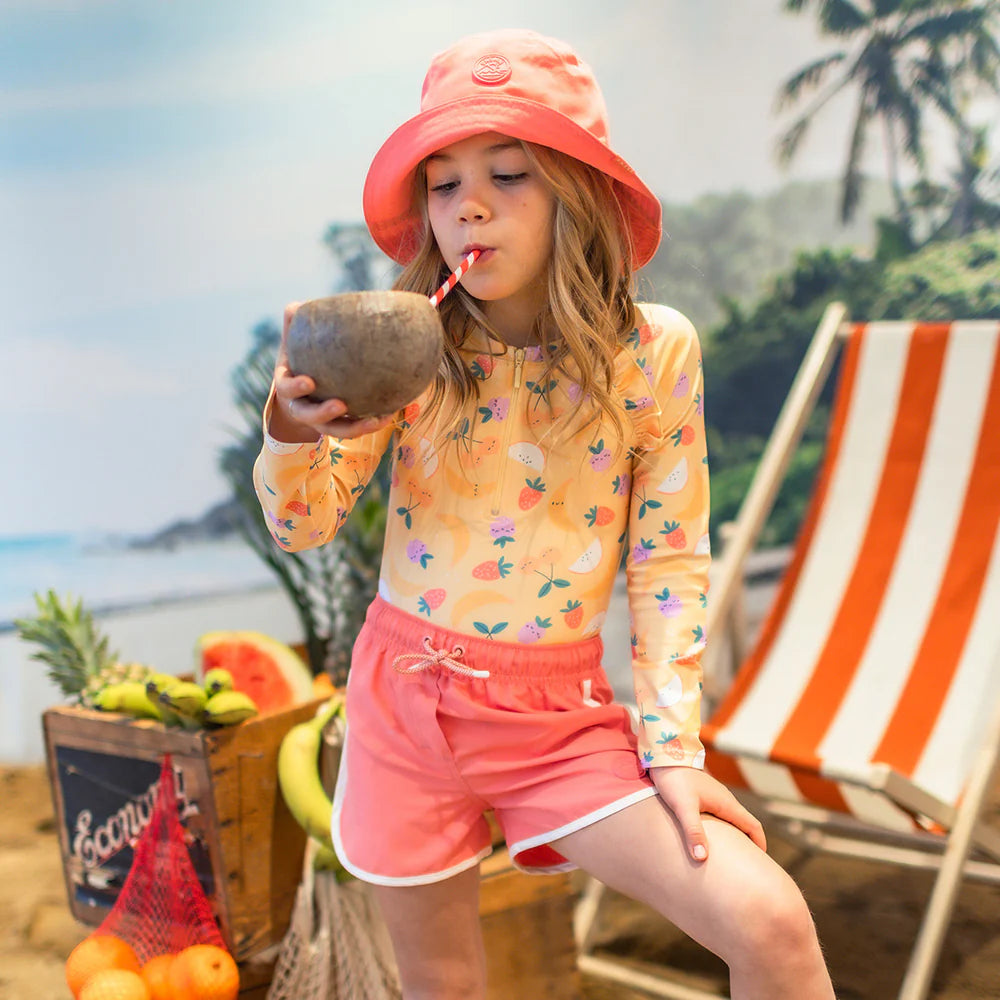 Coral Pink Swim Shorts