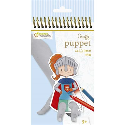 Colour-Your-Own Paper Finger Puppets- Knights