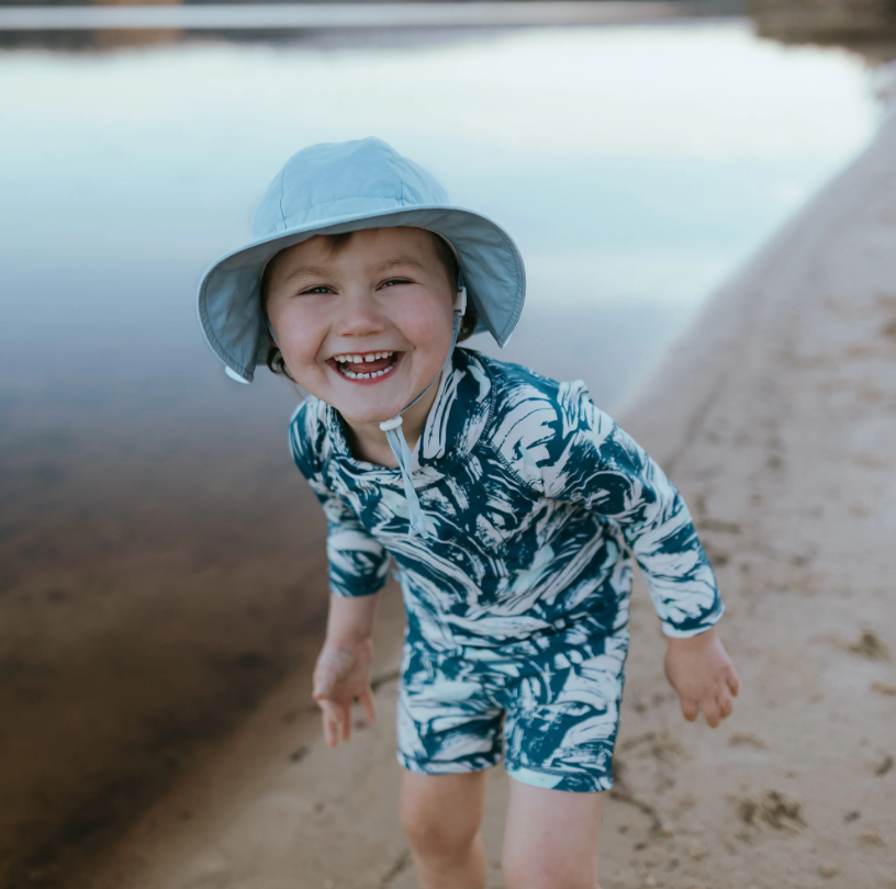 Cotton Floppy Hat- Light Blue