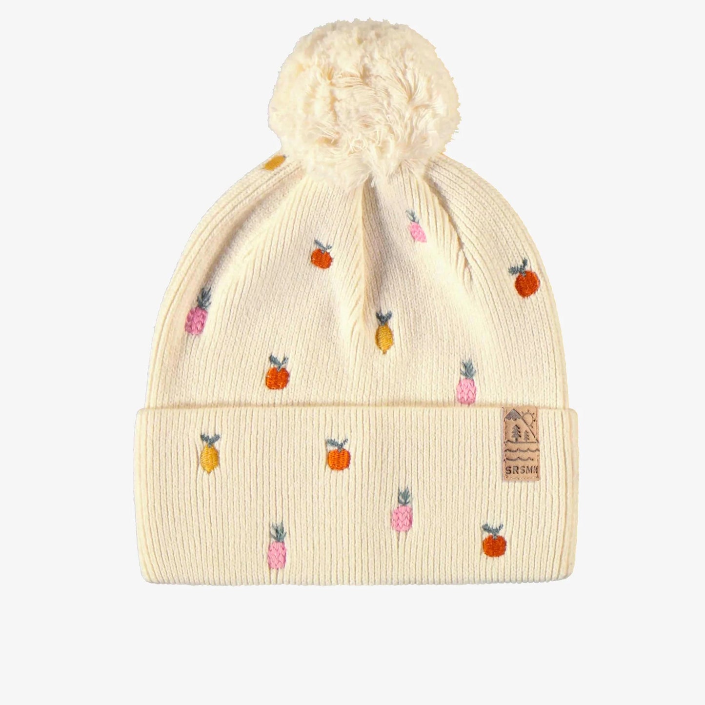 Embroidered Fruity Cream Kids Beanie