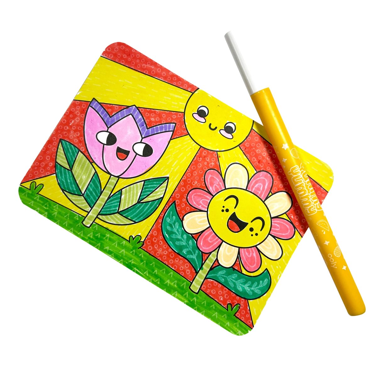 Undercover Art Hidden Pattern Colouring Cards- Garden Pals