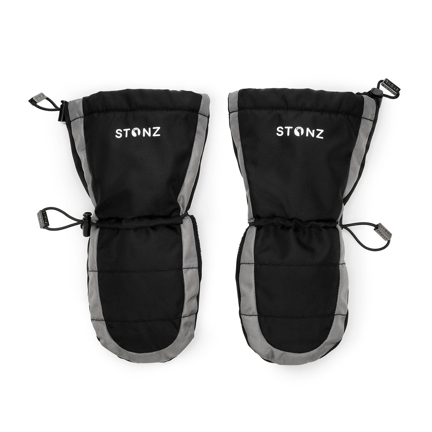 Kids Snow Mitts- Black/Grey