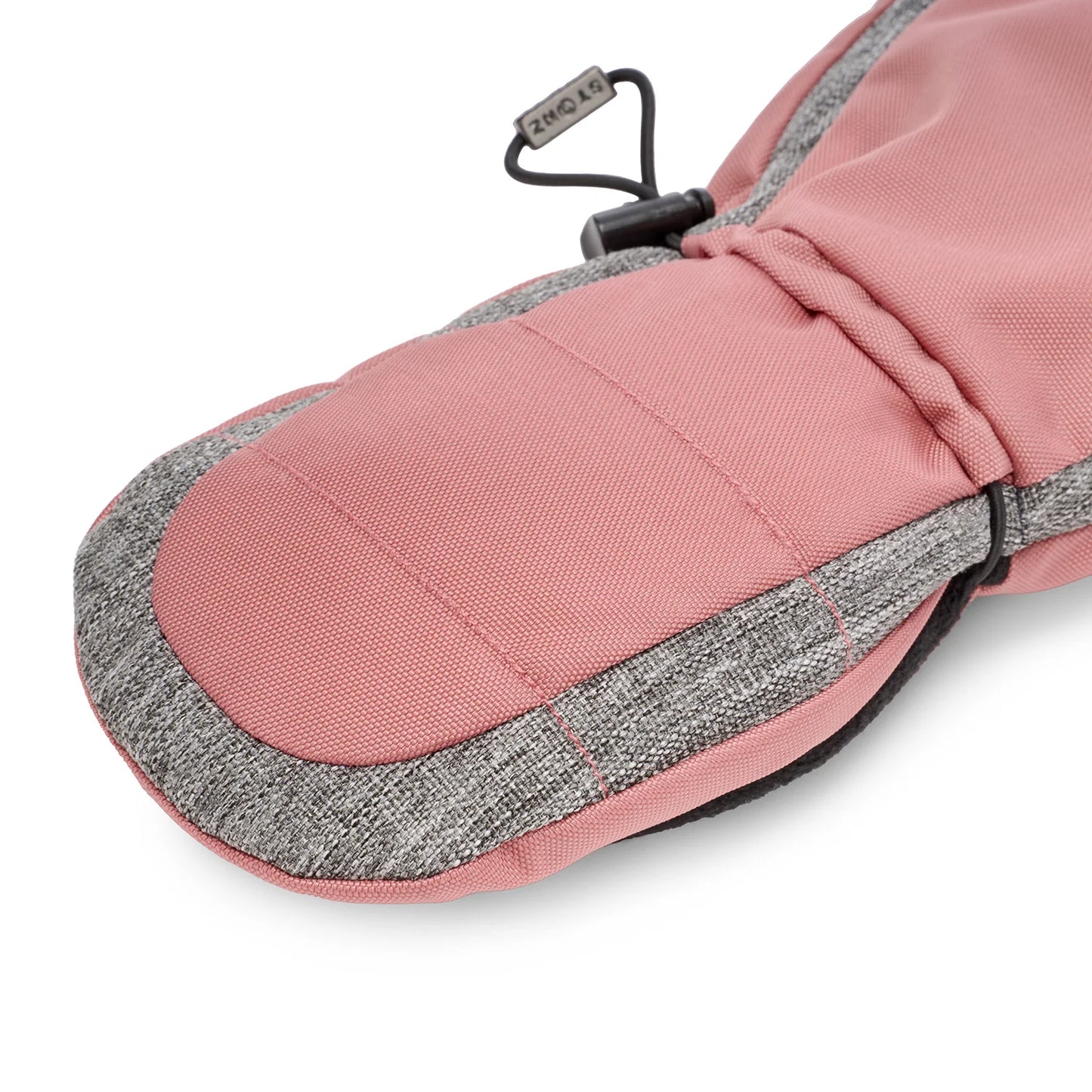 Kids Snow Mitts- Dusty Rose/Heather Grey