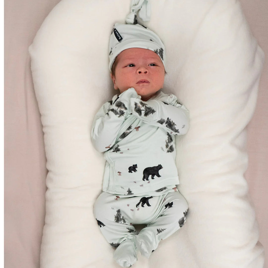 Bamboo Take Me Home Kimono Set- Black Bears