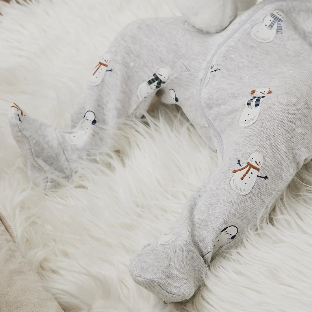 Heather Grey Snowman Sleeper
