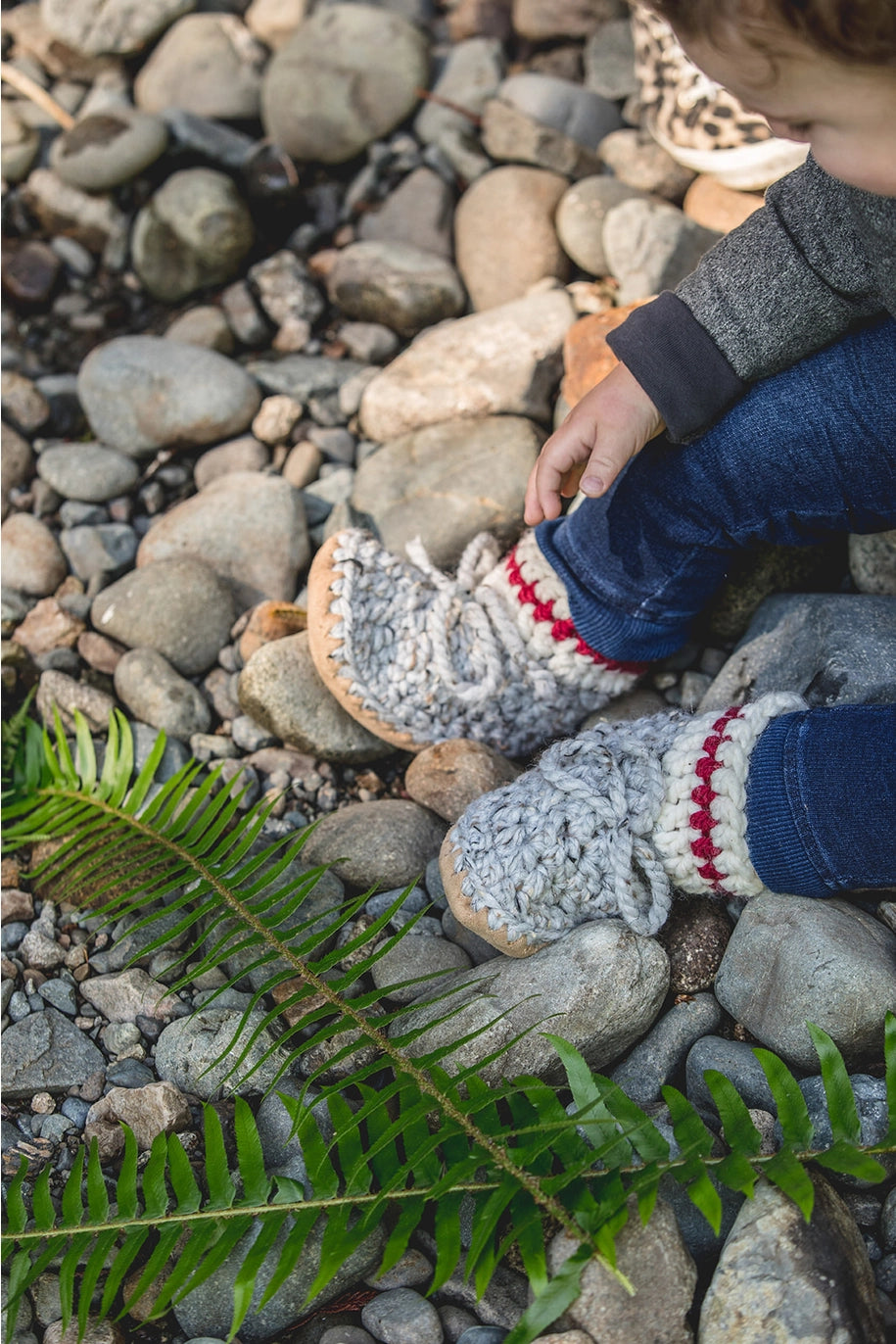 Handmade Wool Booties- Lumberjack