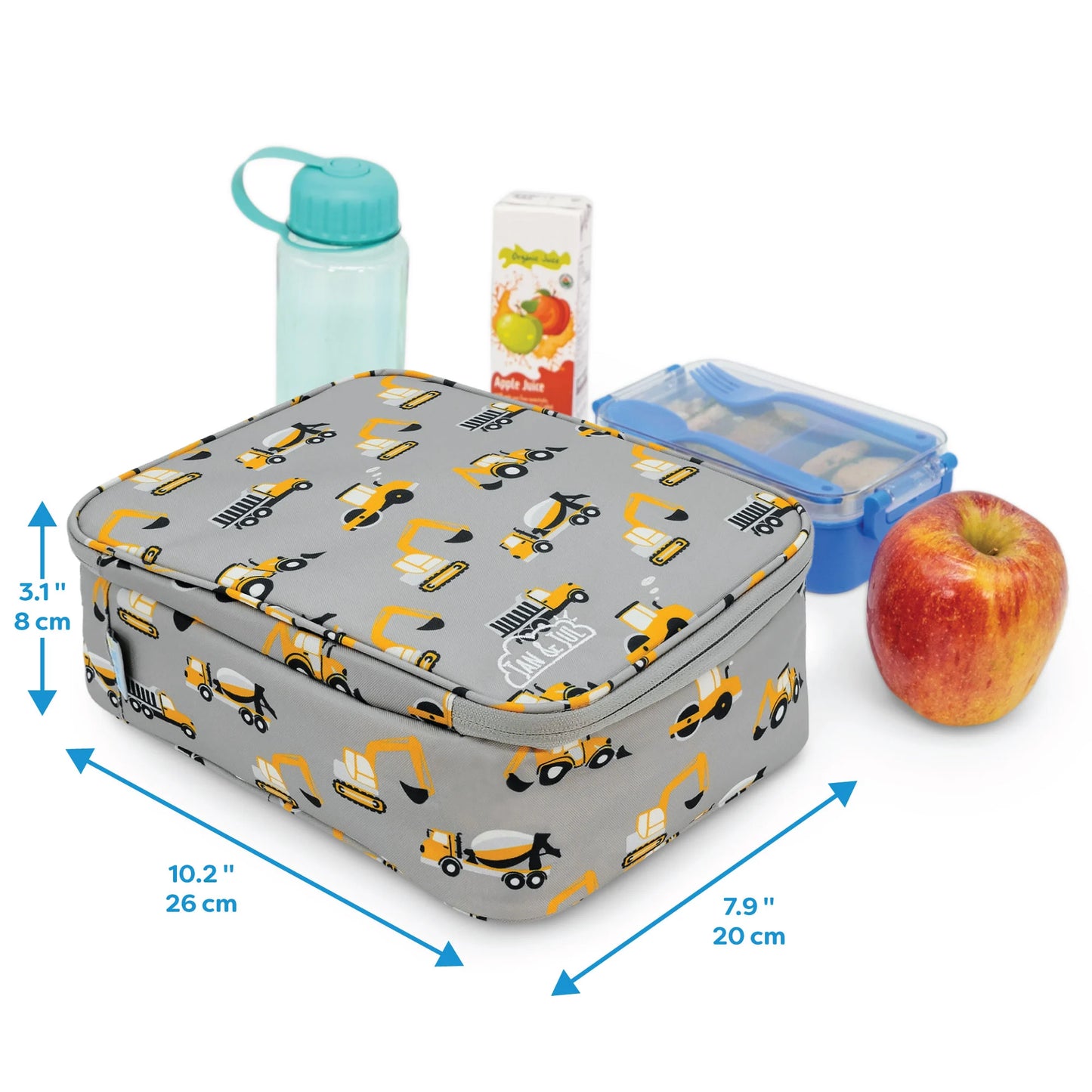 Kids Lunch Bag- Grey Construction