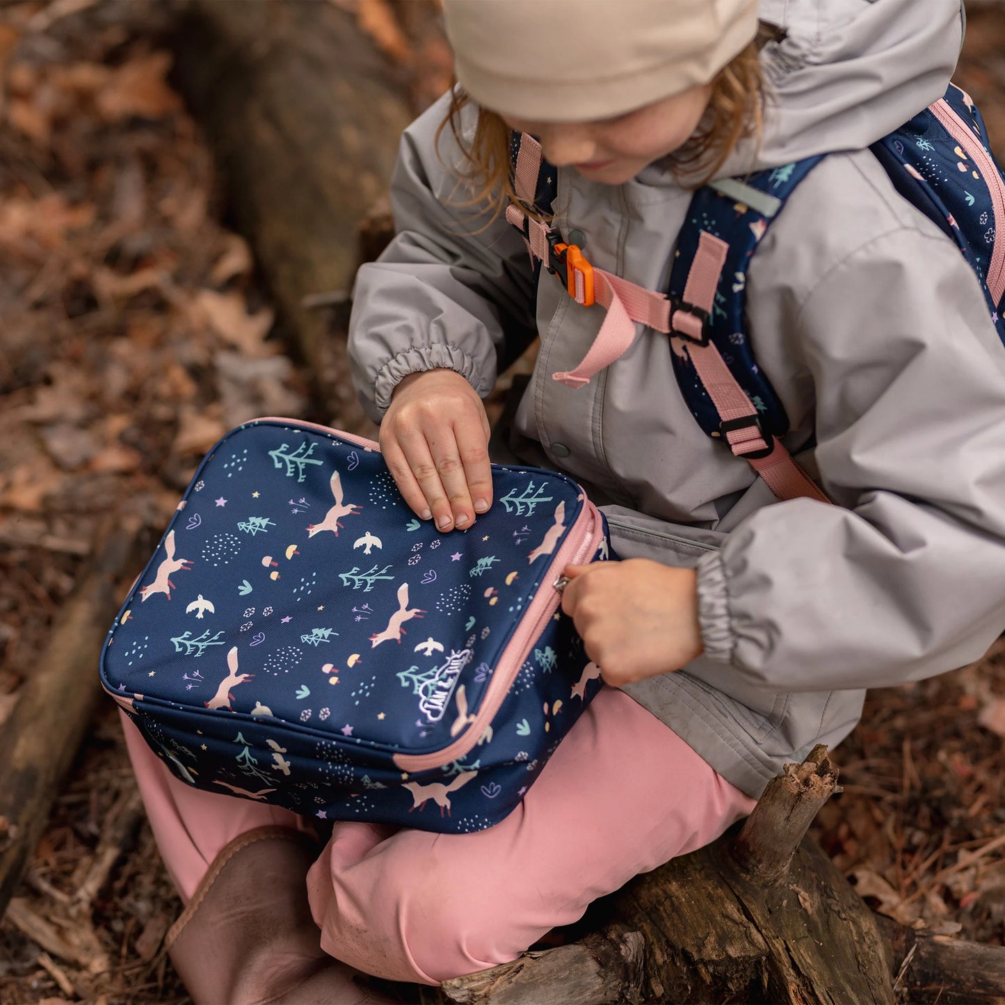 Kids Lunch Bag- Navy Forest