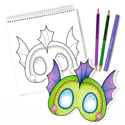Colour-Your-Own Paper Masks- Fantastic Animals