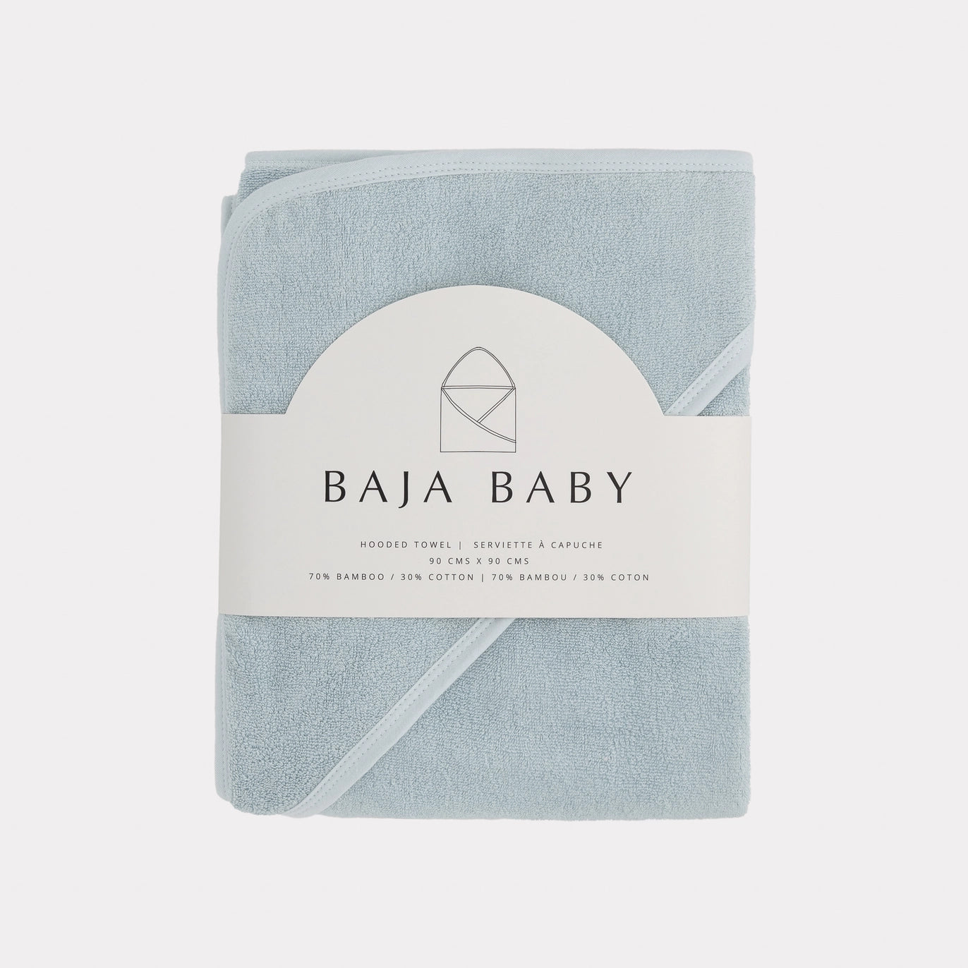 Bamboo & Cotton Hooded Towel- Mist