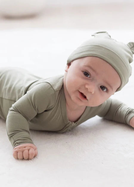 Organic Baby Bear Beanie- Moss