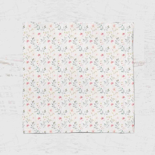 Bamboo Muslin Swaddle Blanket- Sweet Floral